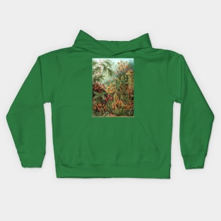 Tropical Moss Muscinae by Ernst Haeckel Kids Hoodie